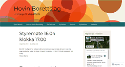 Desktop Screenshot of hovinborettslag.no